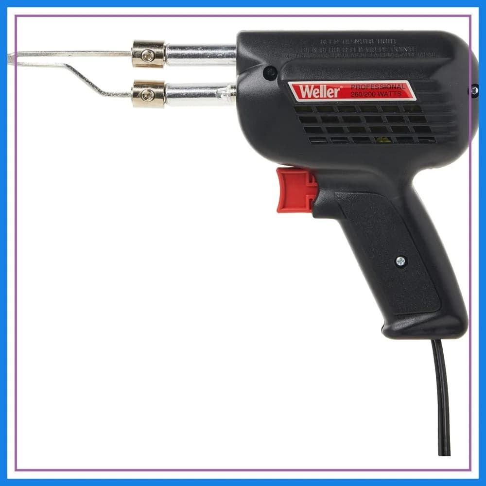 Pistola per Saldatura Professionale a Doppio Calore 200W/130W con Riscaldamento Rapido