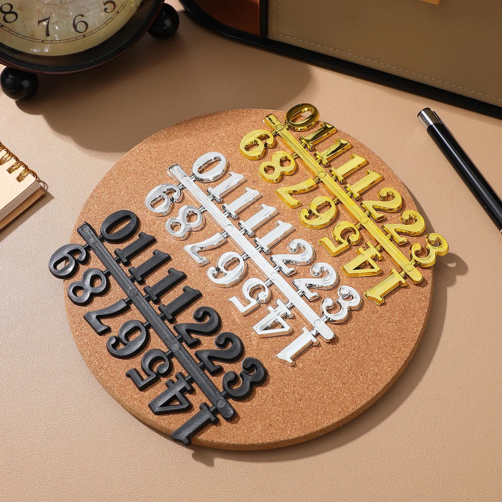 Kit di 18 Pezzi di Accessori per Orologio con Numeri Romani, Parti di Ricambio per Creazione di Orologi da Parete