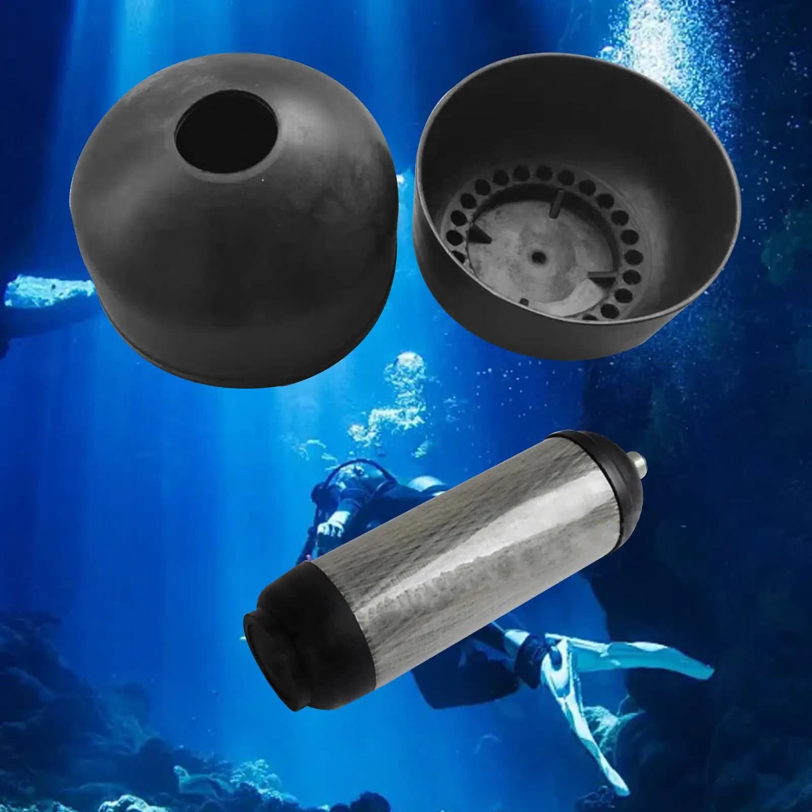 Scuba Tank Boot and Cap Holder PP Material Underwater Protection Equipment Gear for Diving Tank 1L Swimming Accessories