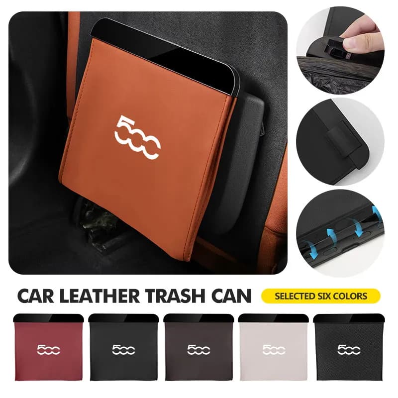 Car Trash Can Hanging Rubbish Container Waste Bin Organizer For Fiat Panda Freemont Linea Strada Ducato Egea Croma Abarth