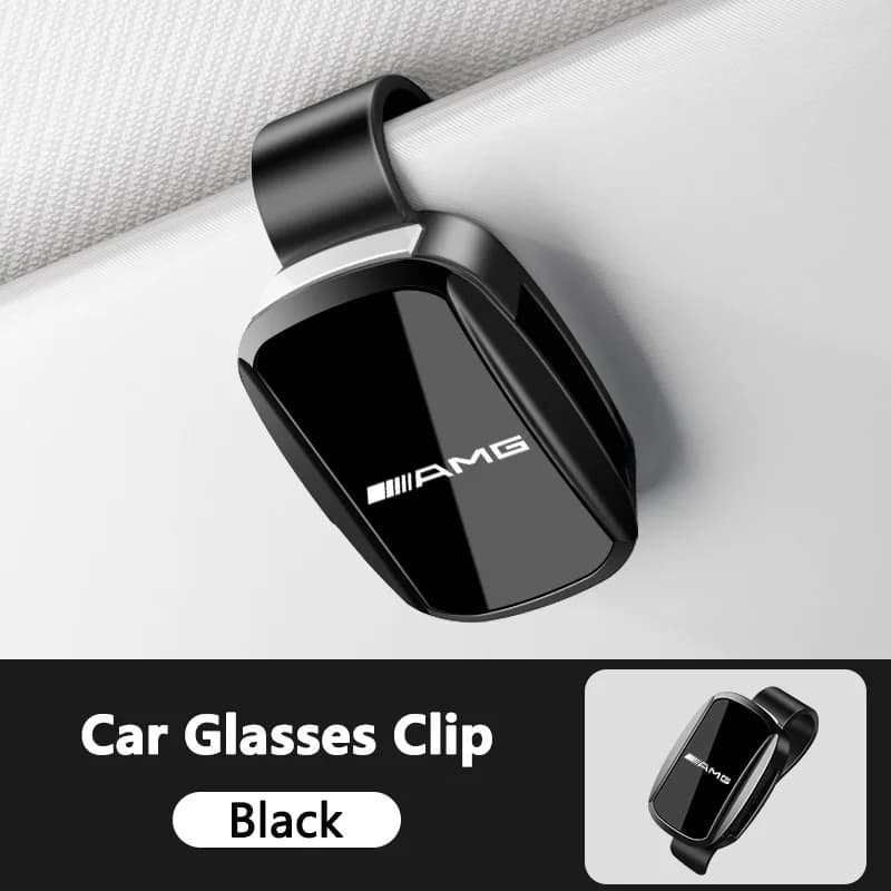 New Car Sun Visor Glasses Holder Sunglasses Case Eyeglasses Clip For Mercedes Benz AMG W203 W206 W220 W205 W211 Accessories