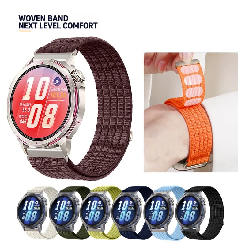 18mm 20mm 22mm Breathable Nylon Sport Loop Velcro Strap For HUAWEI WATCH GT7 GT6 GT5 GT4 GT3 Pro GT2 2e 41mm 42mm 46mm