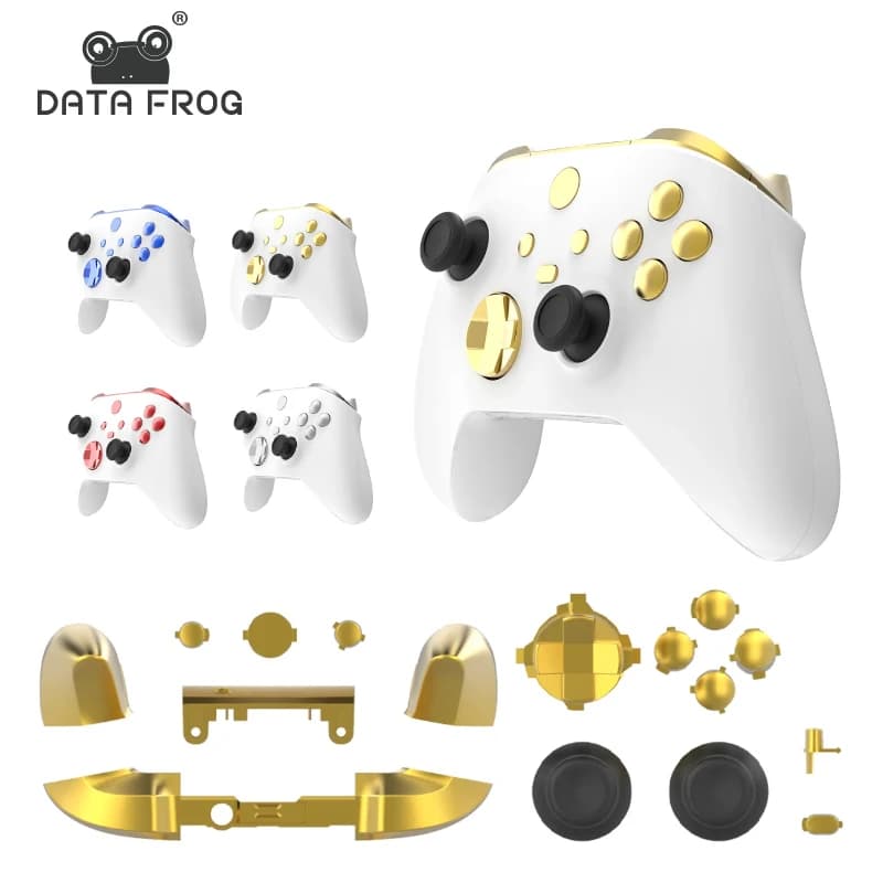 DATA FROG Parabrezza con placcatura solida Trigger Pulsanti ABXY per parti di ricambio del kit mod controller Xbox Series XS
