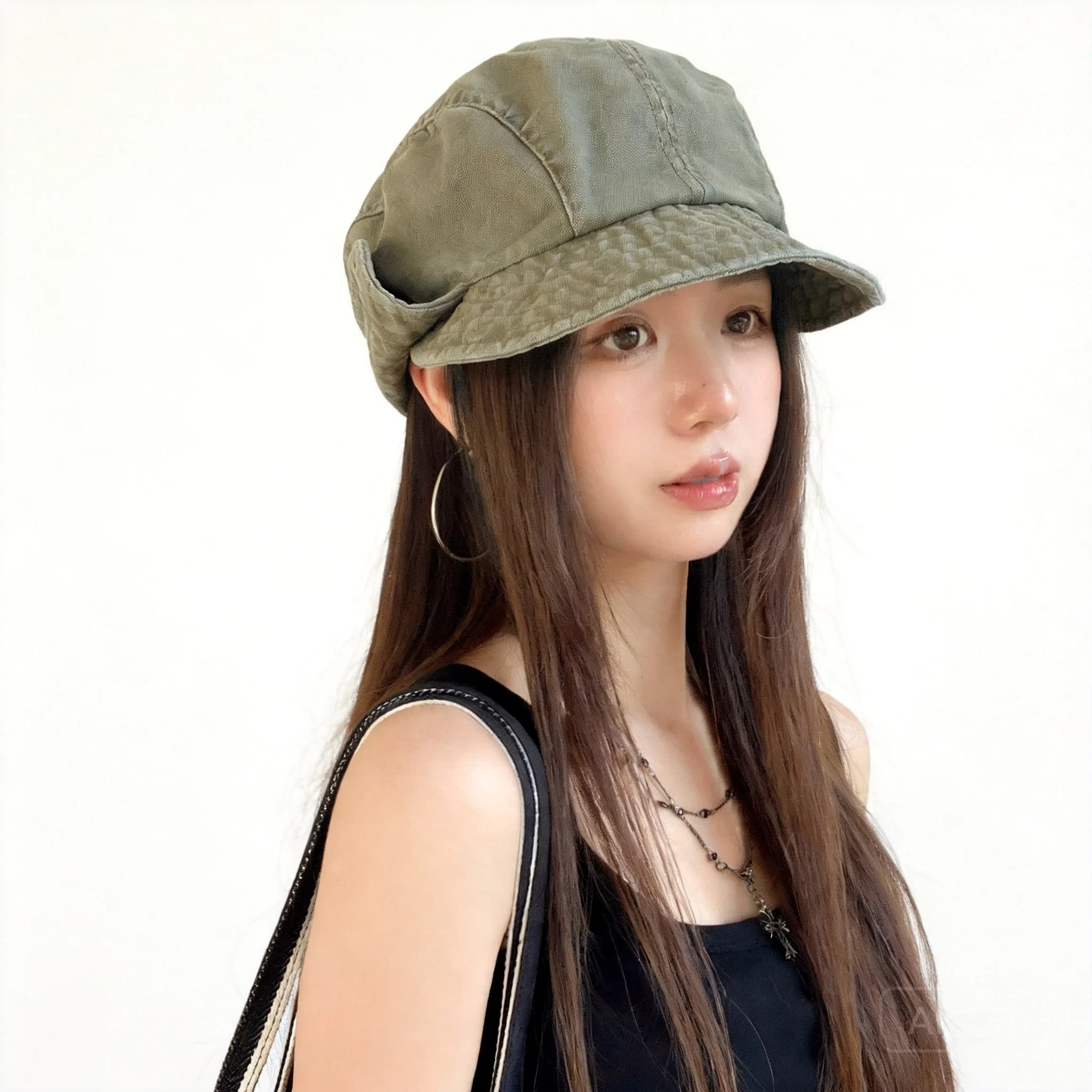 Washed 100 Percent Cotton Retro Rolled Brim Sun Hat Women Summer Newsboy Beret Cap Face Slimming One Size 56 To 60 Cm Multi Colo
