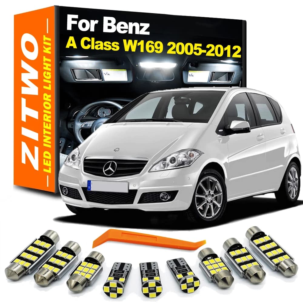 ZITWO 13Pcs LED Interior Map Dome Kit luce per bagagli per Mercedes Benz classe A W169 A160 A180 A200 2005-2012 lampadina A LED per auto Canbus