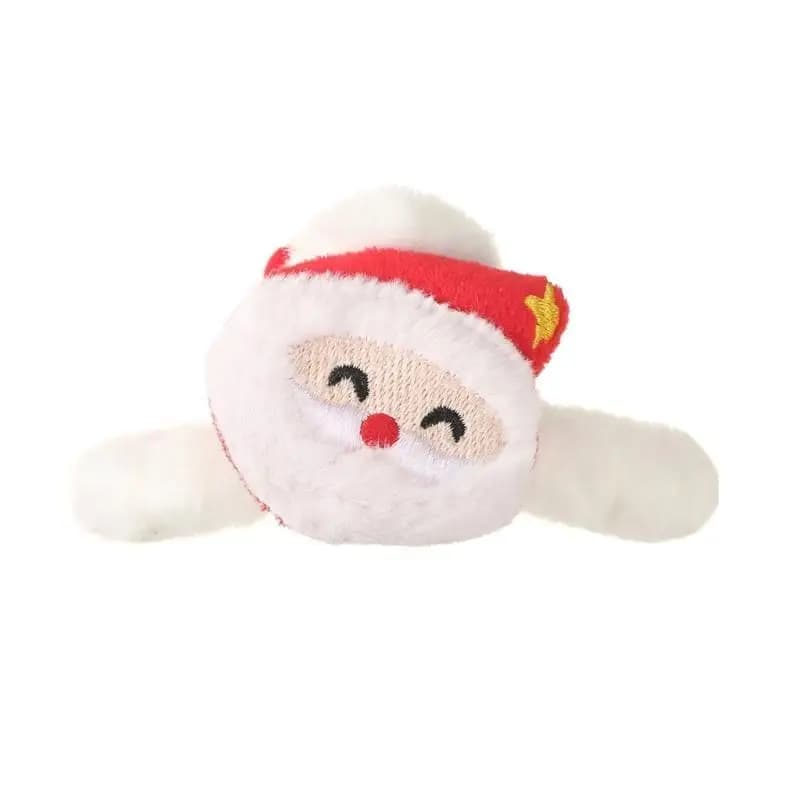 652F Unique Santa Shaped Plush Hair Claw Clip Hair Jaw Clip Santa Hair Barrettes Hair Adornment Hair Ornaments