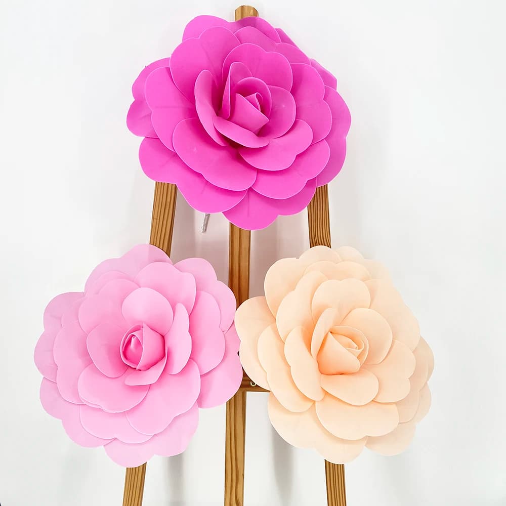 30 cm Schiuma Rosa Fiore artificiale Sfondo di nozze Decorazione Puntelli Decorazioni per la casa fai da te Ghirlande di fiori
