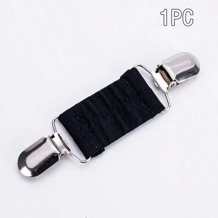 Set di 1 clip elastica per abiti, clip per rialzare il collo dei cardigan, clip per camicie e cinghie di fissaggio sul retro