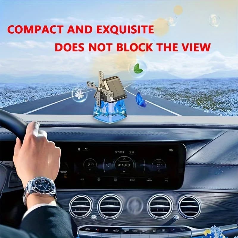 1pc auto windmill design in the form of solar air scent aromatherapy diffuser dashboard auto deodorant interior decoration