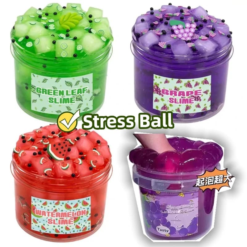 B70/300ml Pallina Antistress Morbida a Lenta Risposta con Polpa di Cocco, Giocattolo Trasparente in Gelatina per Alleviare lo Stress per Adulti e Bambini