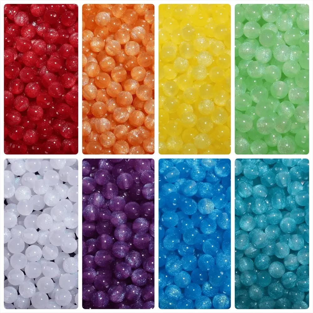 50 Pz 8mm Lucido Cielo Stellato Resina Imitazione Occhio di Gatto Per Fare Gioielli Fatti A Mano Fai Da Te Pendenti E Ciondoli Bracciali Collane Orecchini