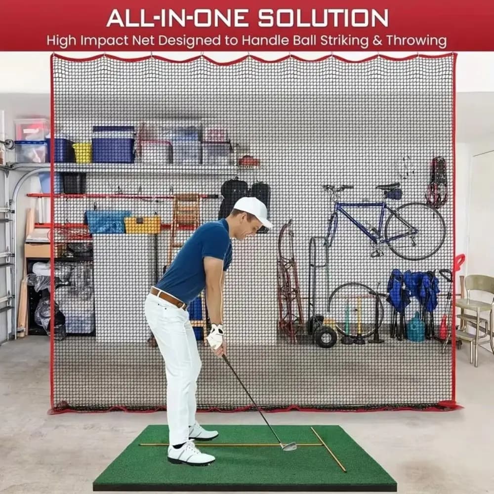Rete da Golf 10x10 Piedi, Barriera Antiurto per Palline da Golf, Rete da Allenamento ad Alta Resistenza Spessore 3 mm, Ausilio per l'Allenamento Golfistico