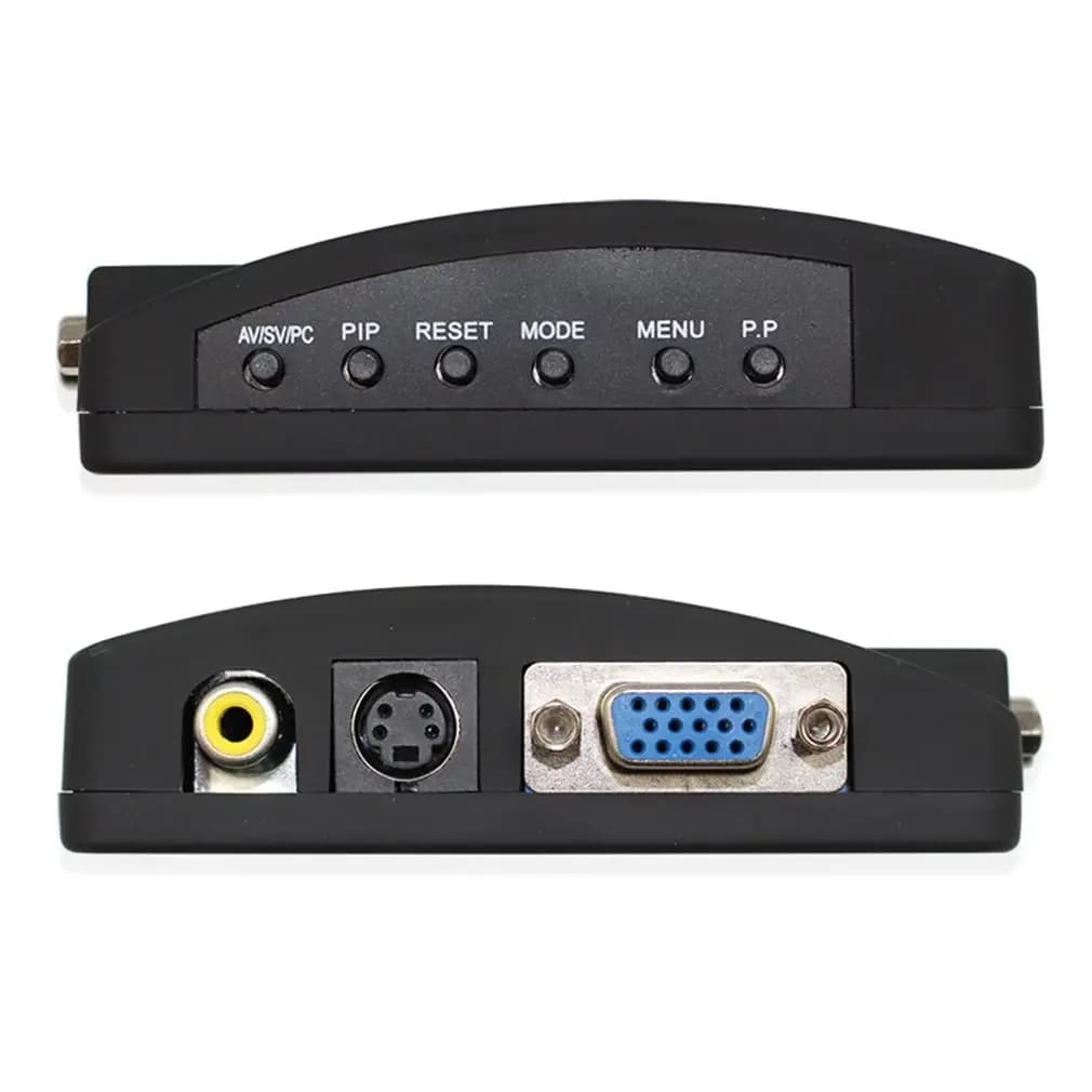 TV AV RCA a NTSC PAL convertitore adattatore di segnale VGA scatola di commutazione Video composita per Computer portatile PC scatola di conversione Video HD