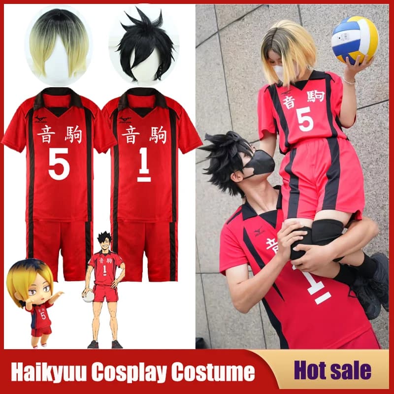 Anime Haikyuu Costumi Cosplay Nekoma High School Pallavolo Club Abbigliamento sportivo Maglie Uniforme Kenma Kozume Kuroo Tetsuro T-shirt