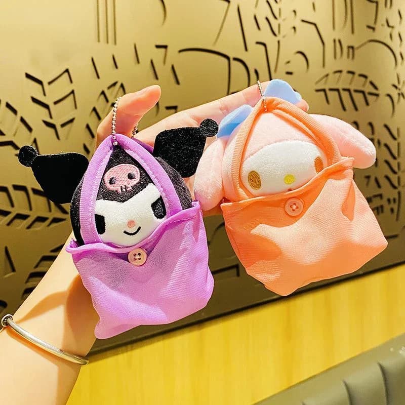 Mini Sanrio Keyring Backpack, Cinnamoroll, Kuromi, Hello Kitty, Cartoon Keychain, Pendants for Bags