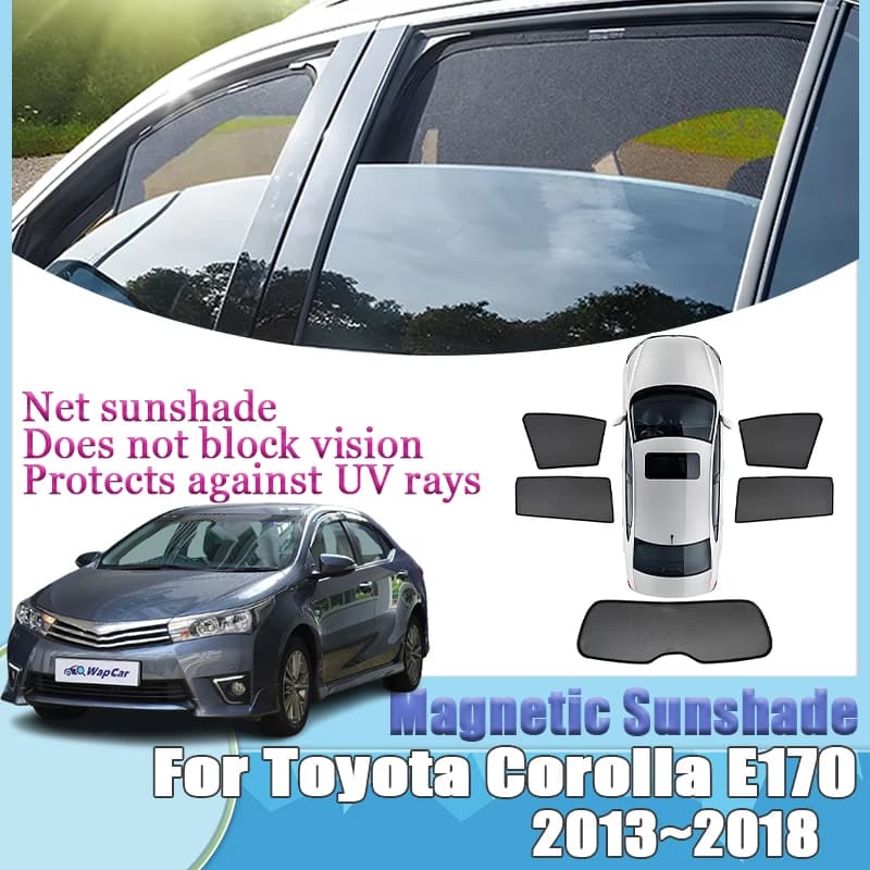 Per Toyota Corolla E170 2013-2018 Anti UV Parasole Magnetico Parabrezza Finestra Laterale Copertura Visiera Tenda Adesivo Strumenti Accessori