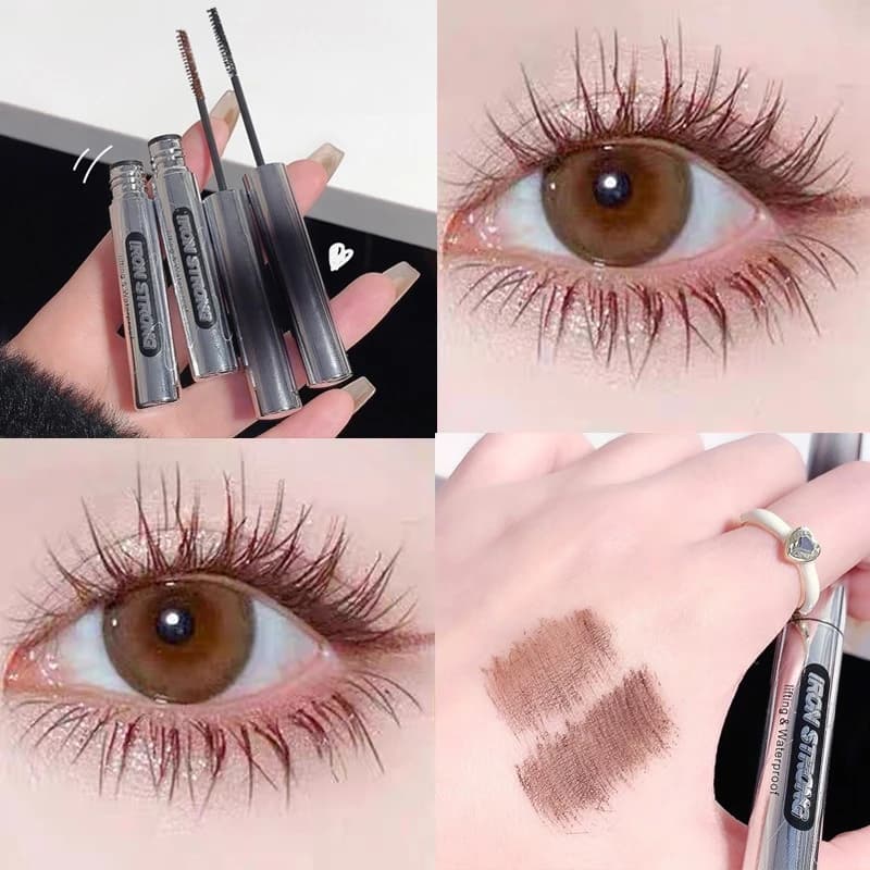 Mascara waterproof naturale arricciatura snella testina fine a lunga durata non sbava trucco esteso