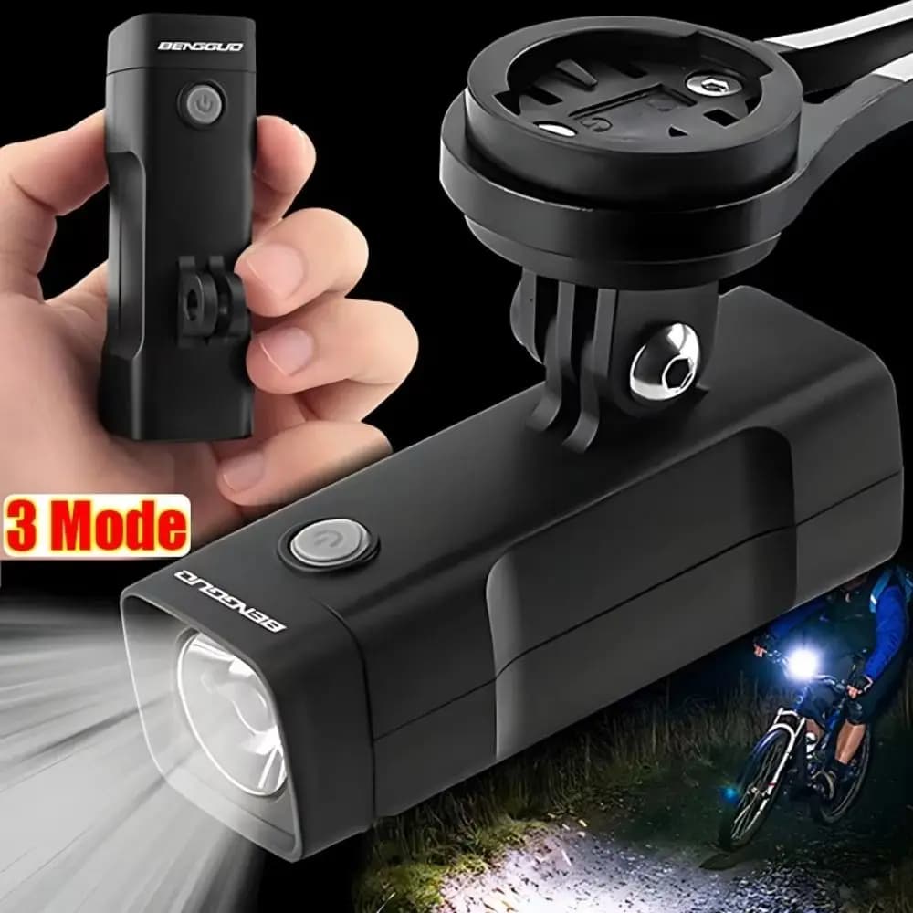 Faro per bici portatile ricaricabile Lampada per bicicletta USB a LED Torcia impermeabile ultra luminosa per la guida all'aperto