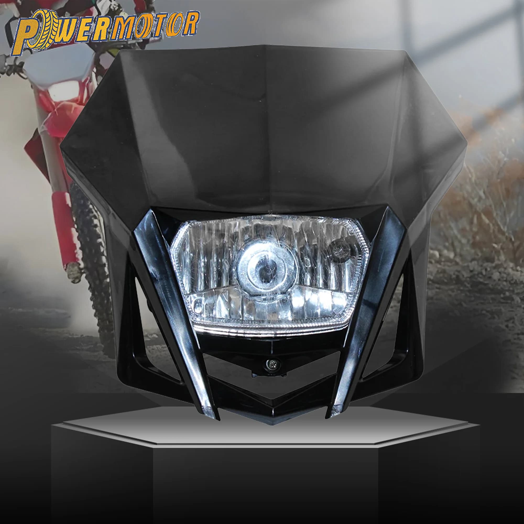 Motocross Alogena Faro Testa Della Luce Per Honda XR 250 CRF 450 Faro Del Motociclo Enduro Per Kawasaki Suzuki