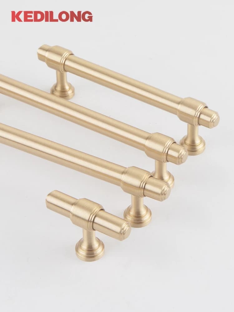 KEDLO ottone massiccio moderno e minimalista ottone spazzolato tirare armadio da cucina cassetto porta dell'armadio maniglia lunga