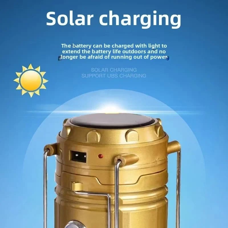 Luce per cavalli da esterno Luce da campeggio Ricarica solare LED Tenda da campeggio Luce allungabile multifunzionale Durata della batteria al litio