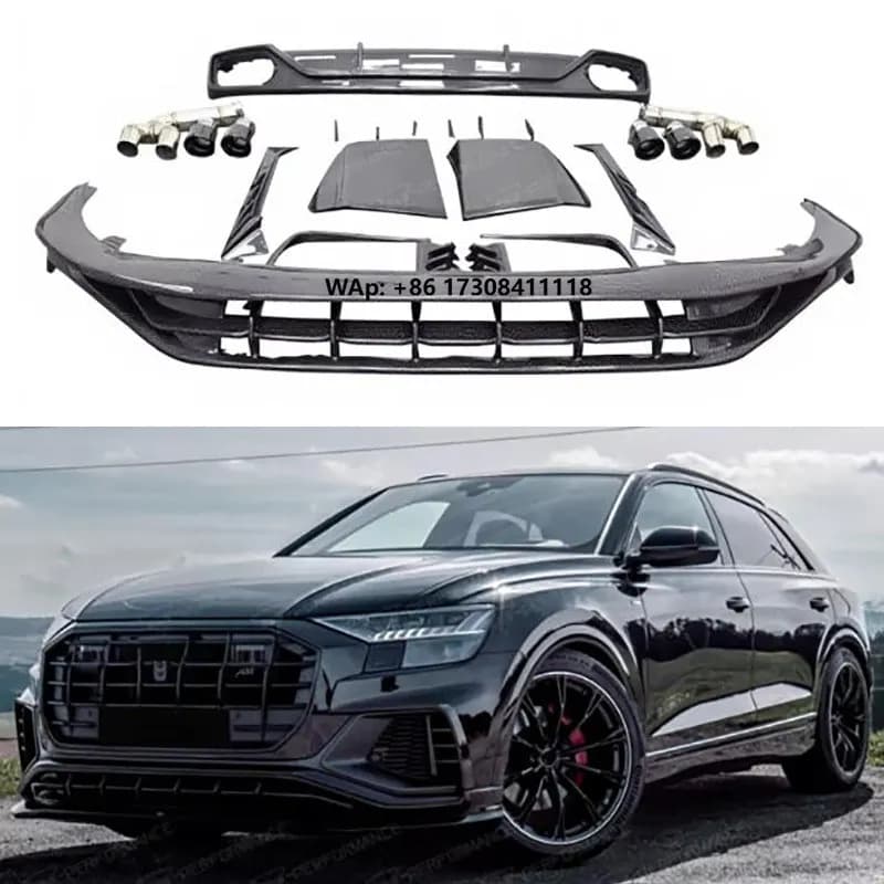 Body Kit for Q8 Upgrade to ABT Style Front Lip Rear Diffuser Carbon Kit 2019-2023 Car Accessories