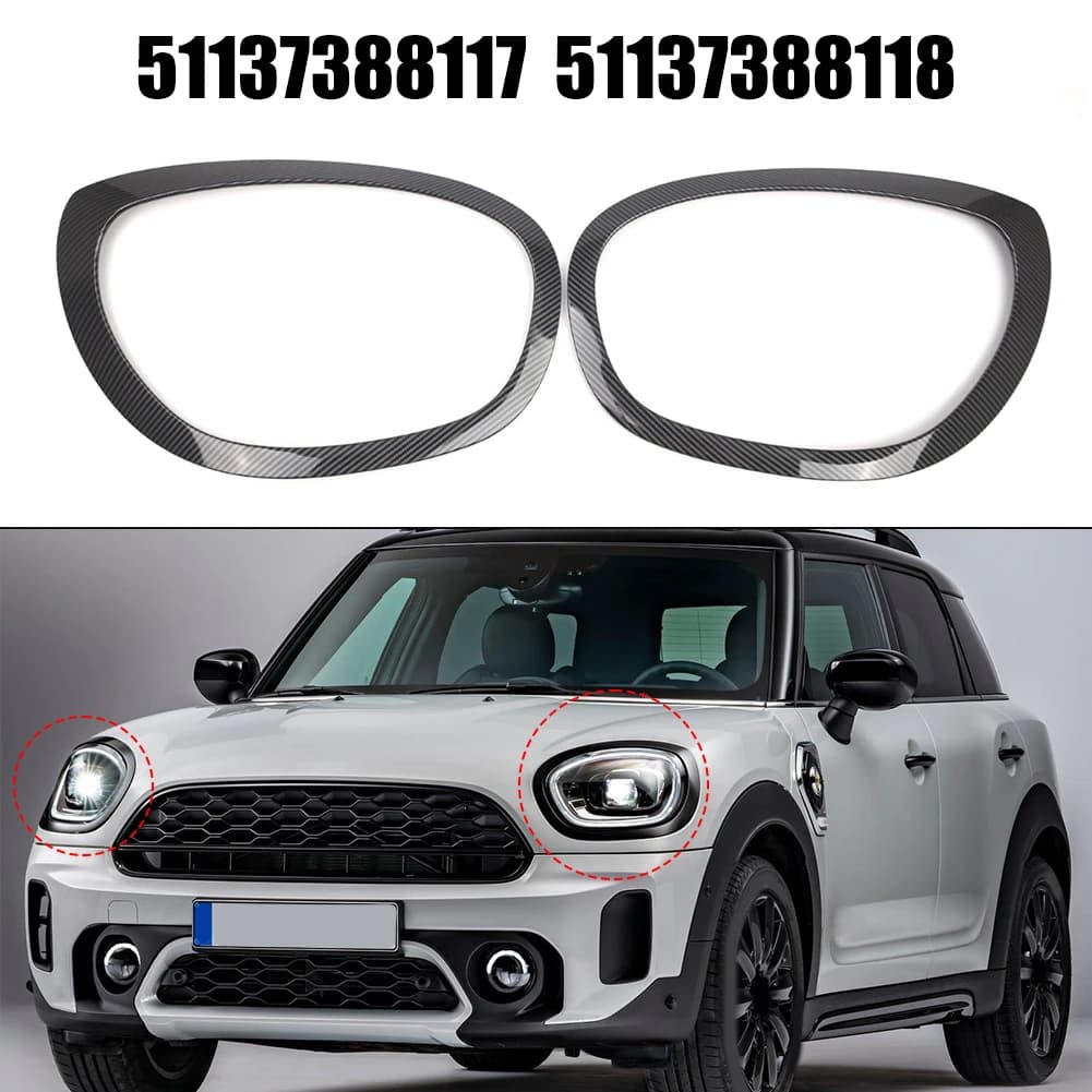 2 pz Faro Lunetta Anello Trim per Mini Cooper F60 F61 2017-2023 per Mini Countryman F60 F61 2017-2023 51137388117 51137388118
