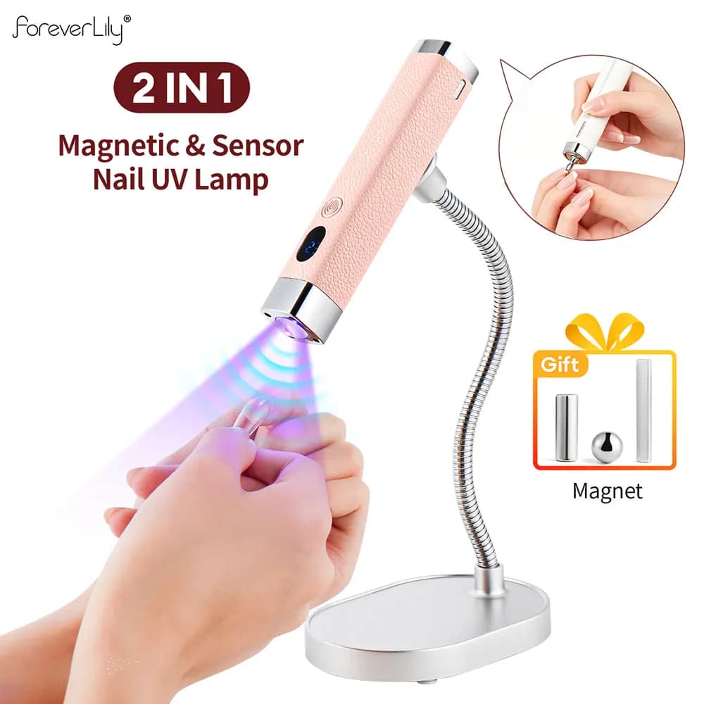 Lampada UV per Unghie con Sensore Intelligente, Asciugatore Magnetico a Rapida Asciugatura, Supporto Flessibile per Polimerizzazione Veloce di Tutti i Gel Polish