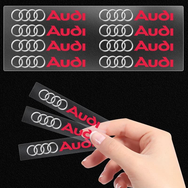 Adesivi per Interni Auto, Decalcomanie per Controllo Centrale, Emblemi e Badge per Styling Auto Audi A4 B5 B7 8V 8L A5 C7 4F A8 Q7 RS3 RS5 RS6 TT 4L R8