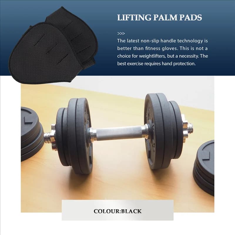 AED2-Lifting Palm Manubri Grip Pads Unisex Anti-slip Weight Cross Training Gloves Gym Training Fitness Sport Hand Protection