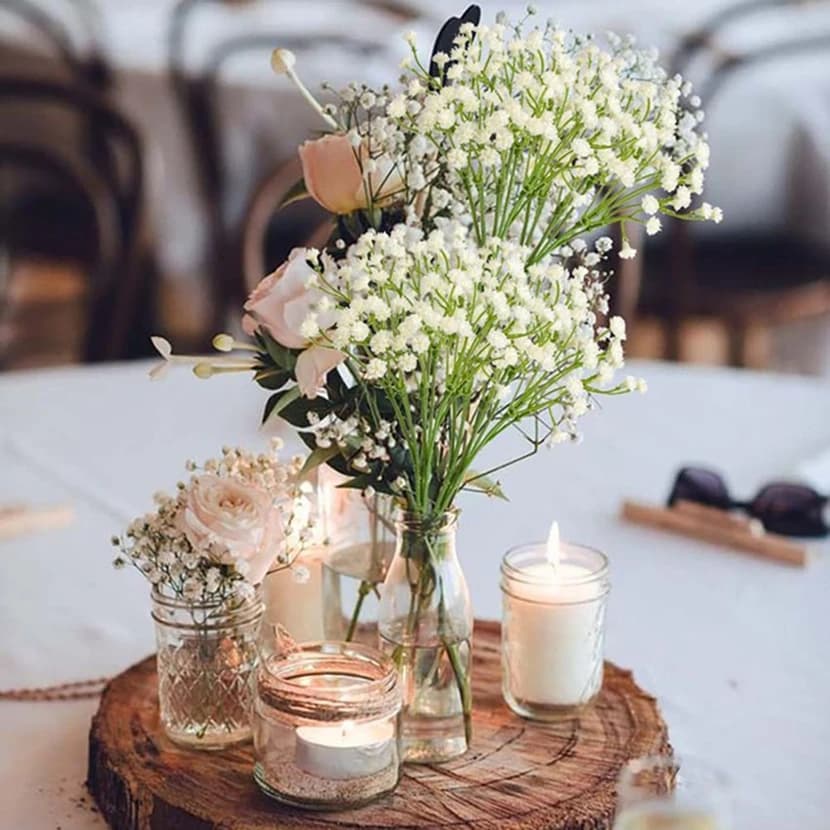 10/20 Pcs Artificial Plastic Gypsophila Flower Plants Outdoor Yard Party Home Table Vase Wedding Bridal Bouquets DIY Decorations