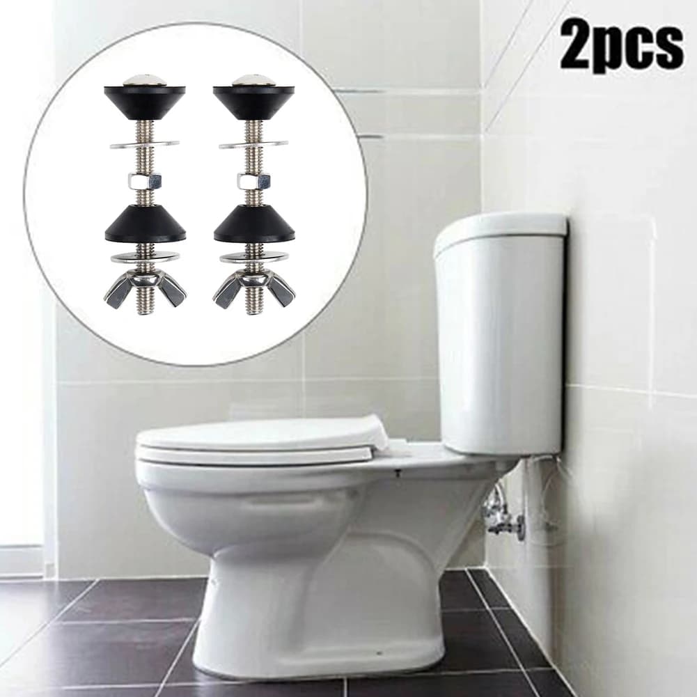 2pc Bullone del serbatoio del WC Cisterna per WC Fissaggio della vaschetta Kit di tenuta Bulloni di accoppiamento chiuso Viti del serbatoio dell'acqua Vecchio stile WC Ac