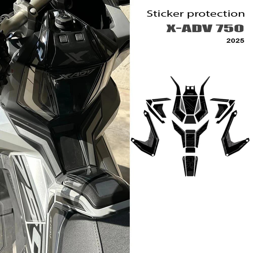 xadv750 2025 Accessories Tank Pad Complete Stickers for Honda X-ADV 750 2025 Motorcycle 3D Epoxy Sticker Protection Kit