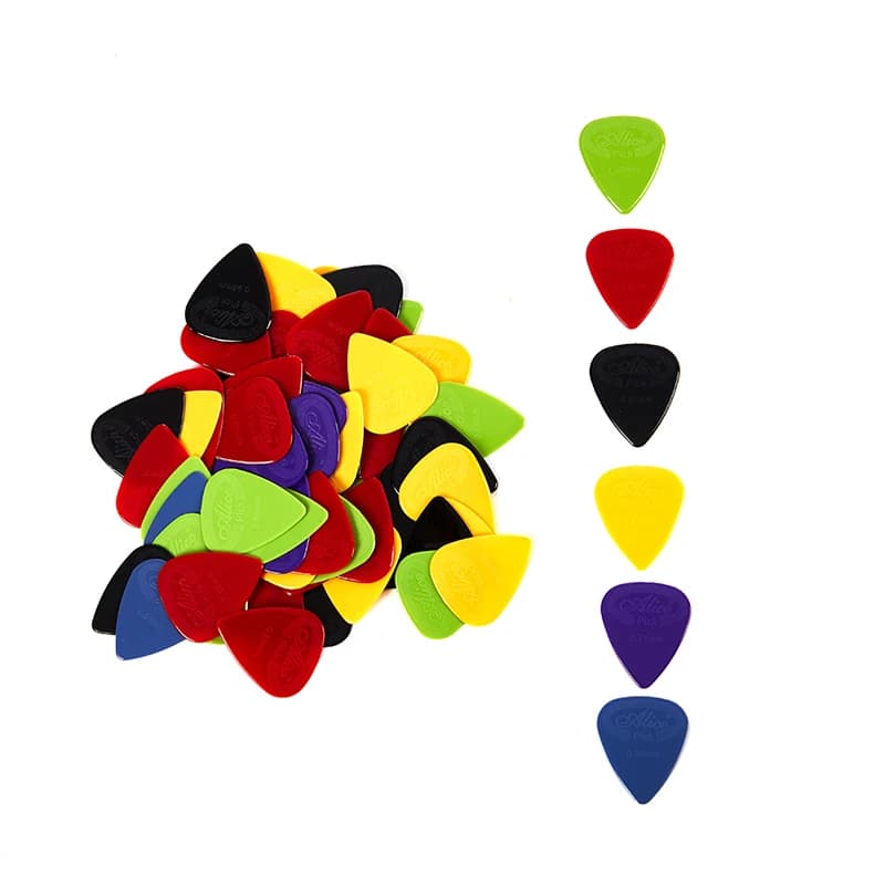 10 pezzi Alice Guitar Pick Mediatori in nylon antiscivolo bianco e nero per accessori per chitarra acustica ed elettrica, ukulele