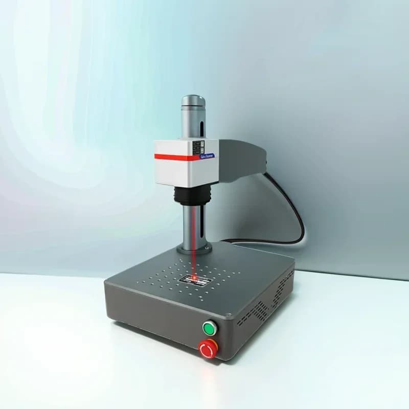 Mini macchina per marcatura laser a fibra da tavolo portatile da 20 W per targhette per incisione su metallo in plastica, gioielli, metallo, acciaio inossidabile