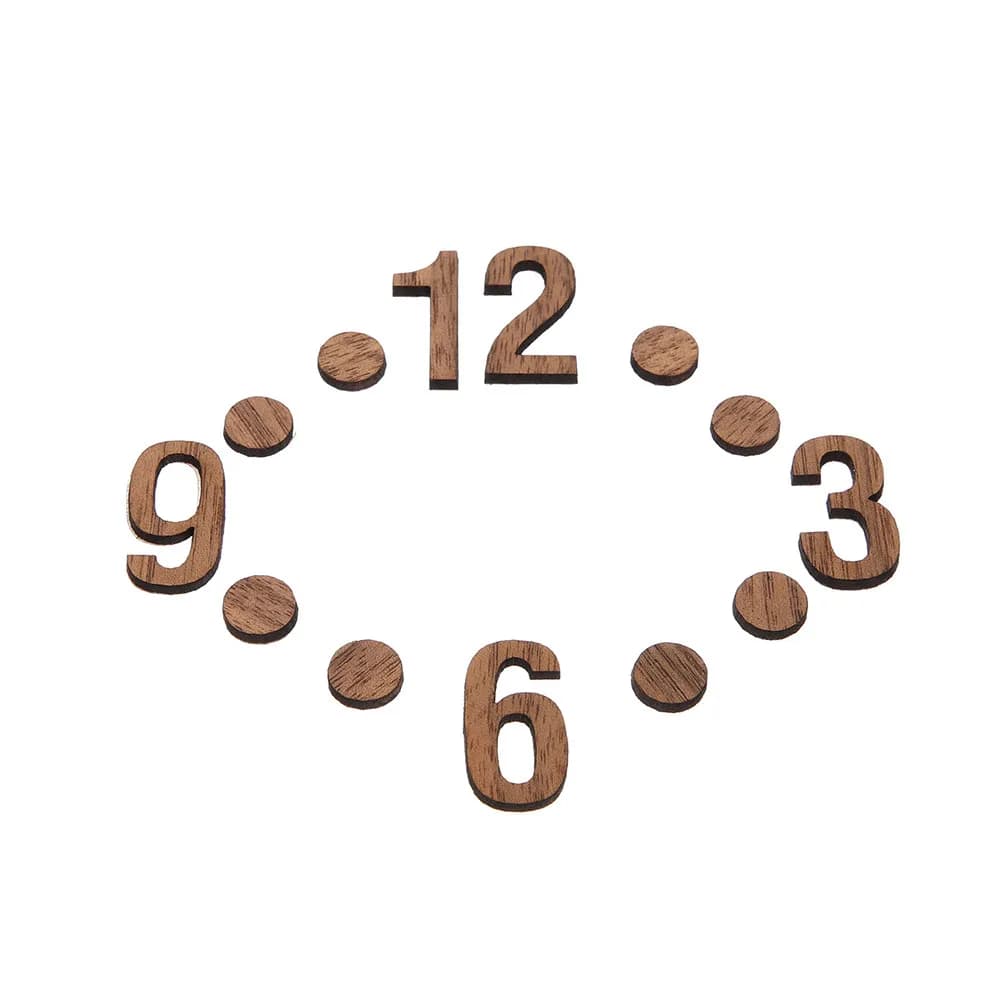 Set di Numeri Minimalisti per Orologio da Parete, Kit di Numeri Romani in Legno, Parti di Ricambio Fai-da-Te per Orologio Silenzioso da Soggiorno