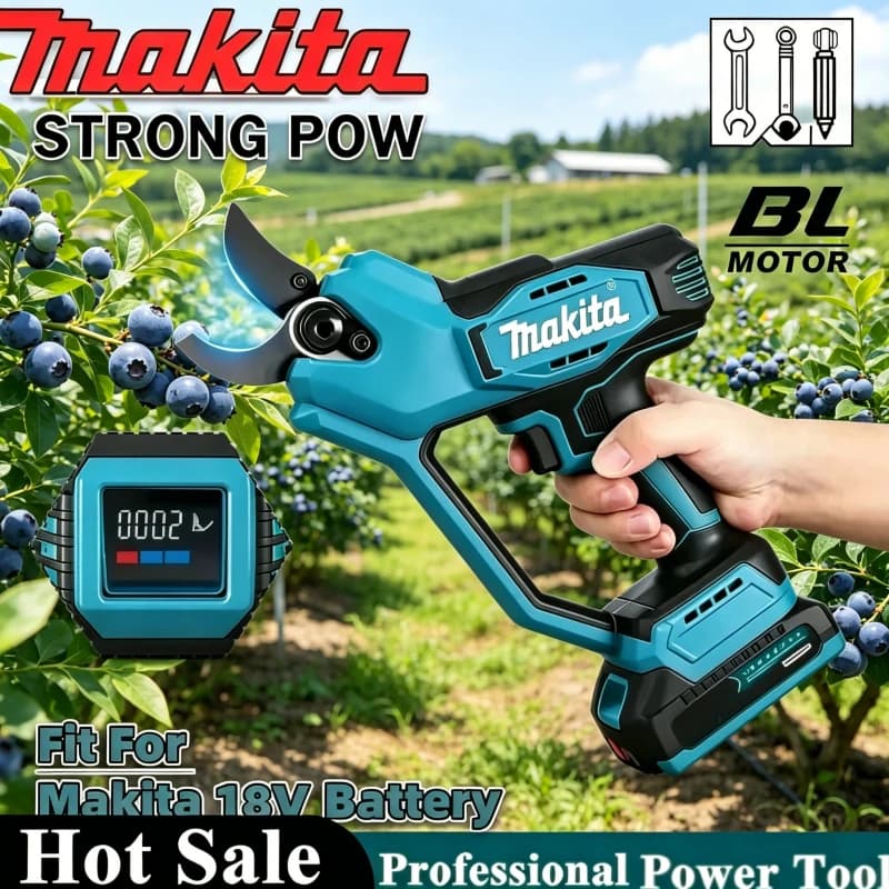 Forbici Elettriche per Potatura Makita, Cesoie Senza Fili Brushless ad Alta Potenza per Batterie Makita