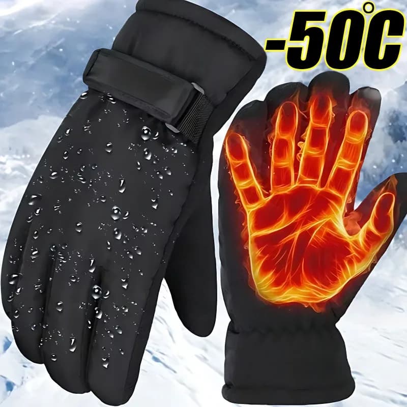 Winter Cycling Gloves Unisex, Waterproof Thermal Warm Mitten Gloves for Men, Outdoor Skiing Riding Hiking Motorcycle Sports