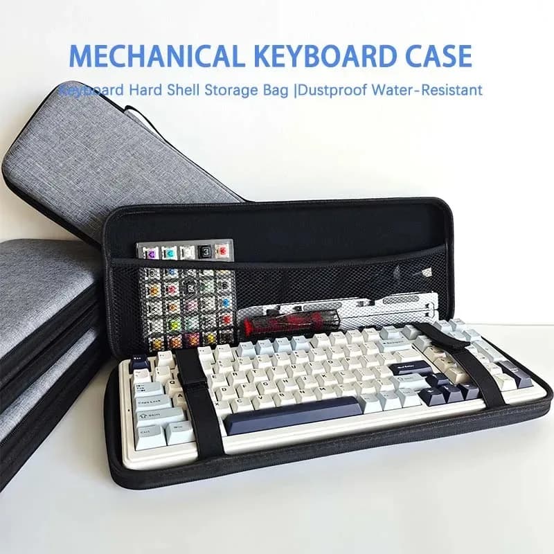 1pc EVA Protective Case for Keyboard, Waterproof Travel Storage Bag Fits 61 Key 87 Key 104 Key Full Size Mechanical
