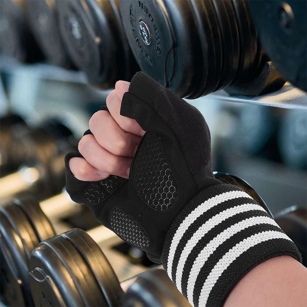 1 pair of non-slip training gloves that absorb sweat, ergonomic design, weight lifting gym gloves, fitness, cycling, mountaineering