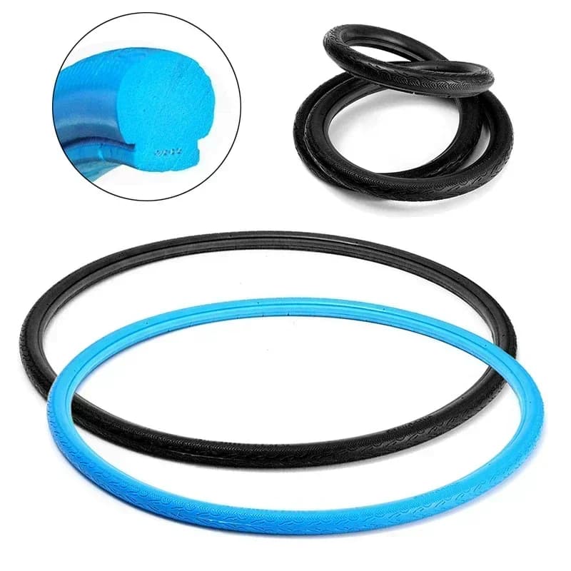 Ruota per bici Pneumatico solido 1pc Bicicletta da strada a scatto fisso Tubeless Vuoto Parti in poliuretano di ricambio 700×23C 26 pollici