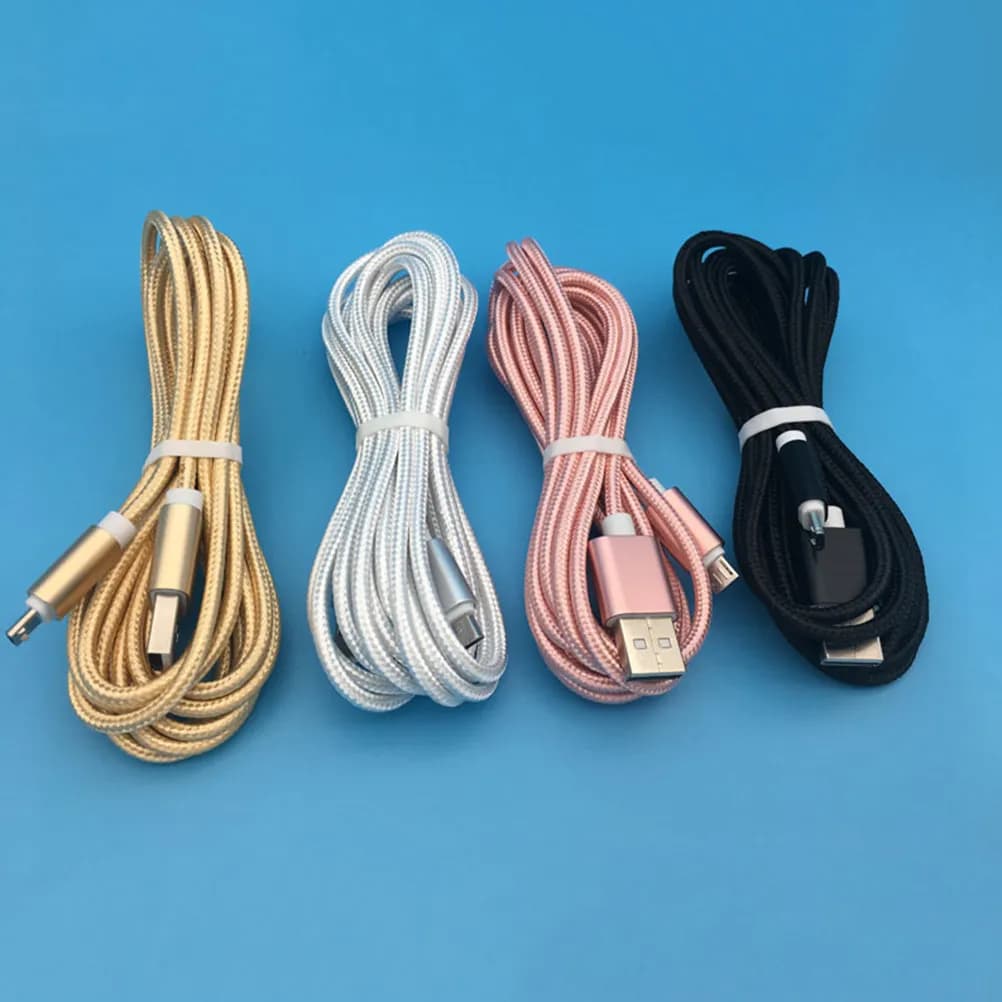 Cavo di Ricarica Micro USB Intrecciato in Nylon, Cavo di Ricarica Rapida Compatibile con Dispositivi e Power Bank