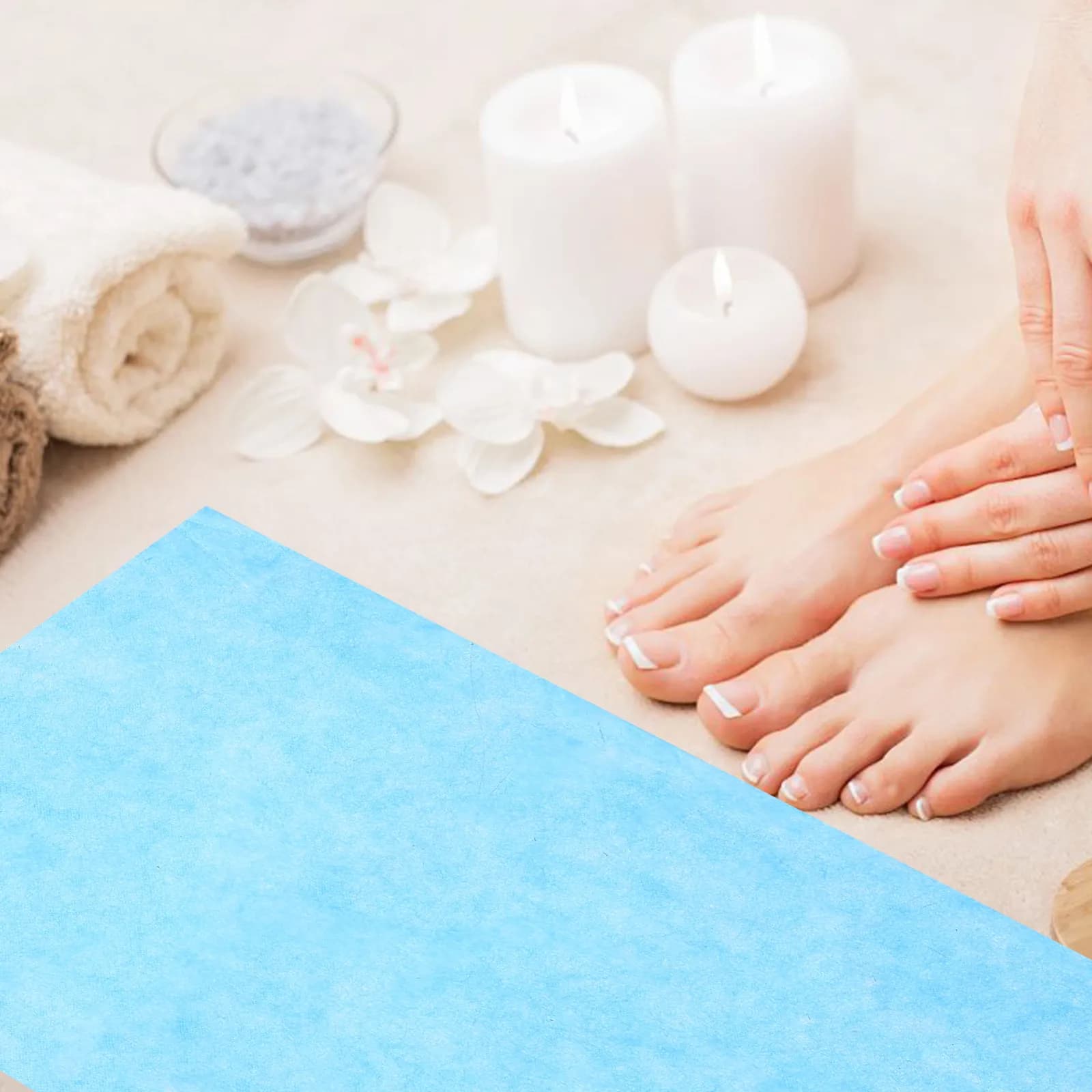100 Pezzi Coperture Impermeabili Monouso in Tessuto Non Tessuto per Lettini da Massaggio, Resistenti all'Olio, per Saloni di Bellezza, Spa, Tatuaggi e Centri Estetici