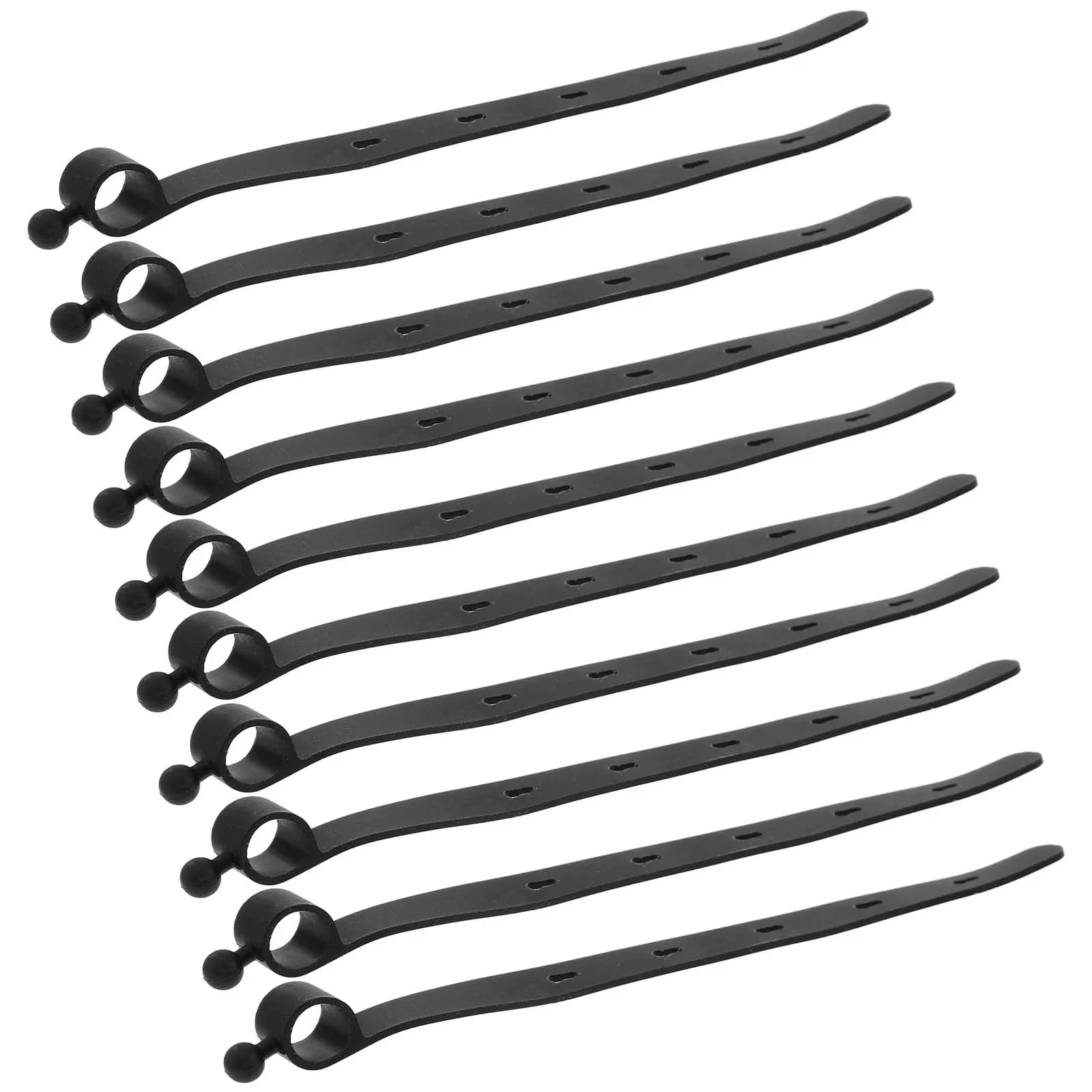 10 Pezzi Fascette in Silicone Flessibili Riutilizzabili per Cavi, Organizzatore per Cavi di Ricarica, Telefono, Cuffie, Accessori per la Gestione dei Cavi