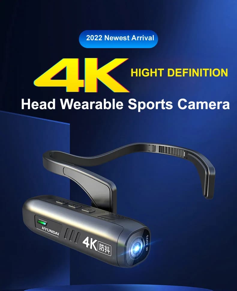 Smart Sport all'aria aperta 5K Testa Indossabile Macchina Fotografica WiFi Digitale Mini Action Videocamera Professionale Gimbal Anti Shake CCTV Cam di Sicurezza