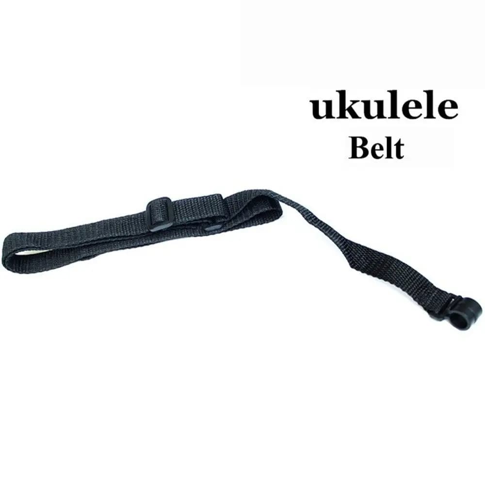 Nuova Cinghia Regolabile Nera Resistente per Chitarra e Ukulele con Gancio a Quattro Corde in Nylon
