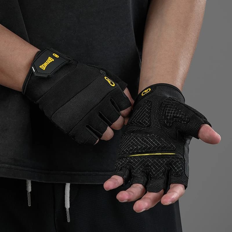 1 paio di guanti da allenamento unisex con protezione completa del palmo, guanti da palestra per sollevamento pesi, per allenamento, ciclismo, fitness