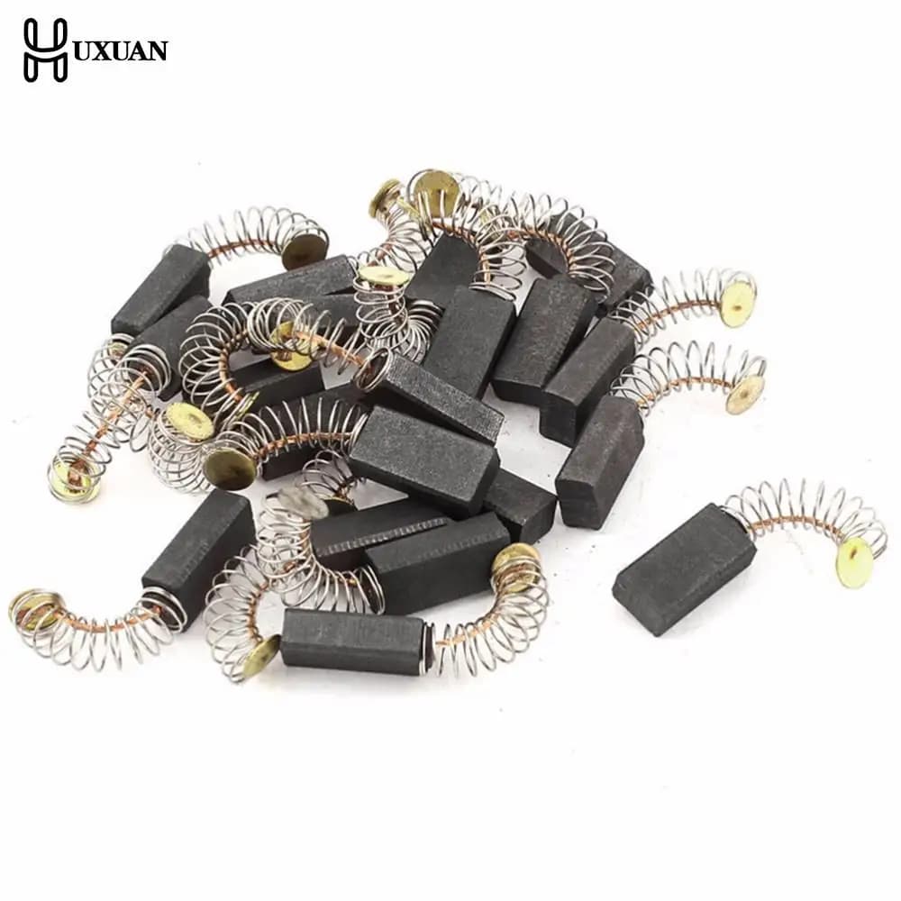 10 pezzi Mini trapano smerigliatrice elettrica sostituzione spazzole di carbone pezzi di ricambio per motori elettrici Dremel Rotary Tool 6.5x7.5x13.5mm