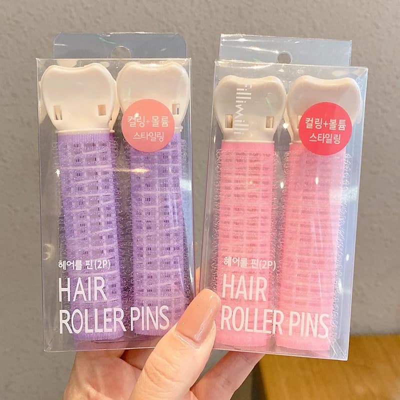 2 pieces clip soft natural hair lazy top styling hair root hair hair curlers hair curlers hair clips bigodini tools bar