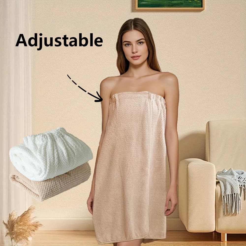 Set di 1/2 Pezzi: Asciugamano Avvolgente per Bagno e Turbante per Capelli - Microfibra ad Asciugatura Rapida, Morbido, per Donne, Casa, Doccia, Spa